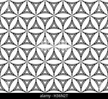 Seamless hexagonal curved triangle pattern Stock Vector