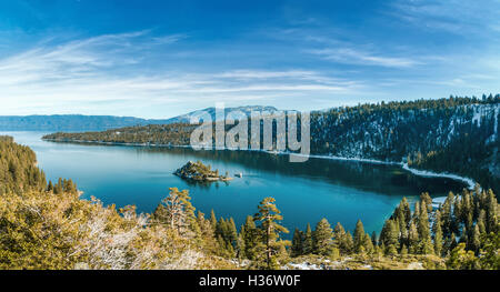 Emerald Bay is a state park on Lake Tahoe in California. Stock Photo