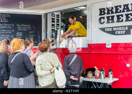 Food Truck, Deja Vu Vintage Market, Delta, British Columbia, Canada Stock Photo