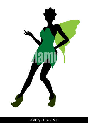 Tinker Bell Silhouette Illustration Stock Photo