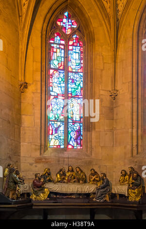 Side Chapel in St Martins Cathedral, Colmar, Alsace, France Stock Photo