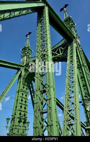 Liberty Bridge in Budapest, a sample of late 19th century engineering Stock Photo