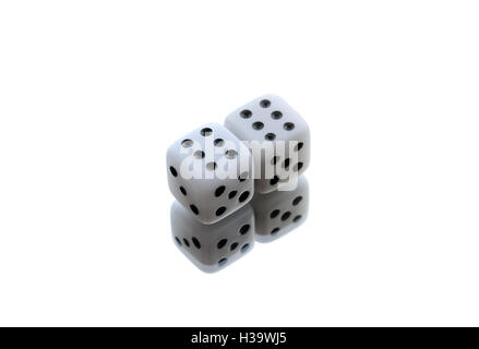 Pair of dices isolated on white background Stock Photo
