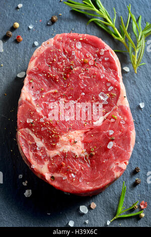 Raw fresh marbled meat Steak Stock Photo
