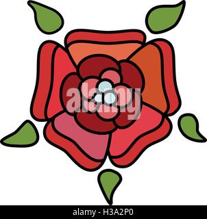 Stained Glass Rose Stock Vector