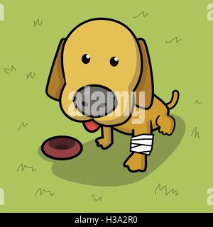 Hungry Dog Begging for Food Stock Vector