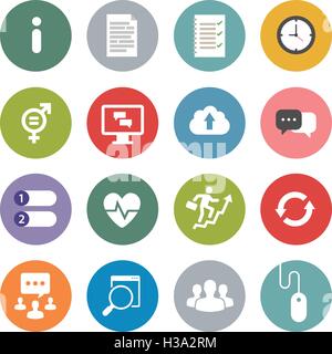 Circular Icon Set Stock Vector
