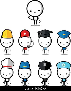 Profession Icon Set Stock Vector