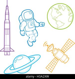 Space Icons Stock Vector