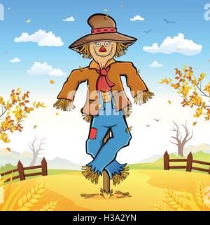 Happy Scarecrow Stock Vector