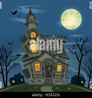 Halloween Haunted House Stock Vector