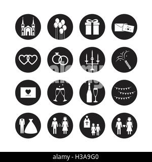 wedding vector,icon set Stock Vector