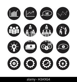 Business icons, vector set Stock Vector