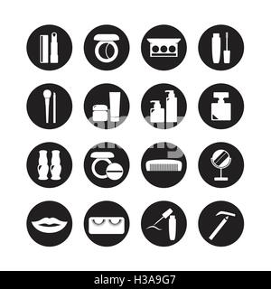 Cosmetics Icons, beauty vector set Stock Vector