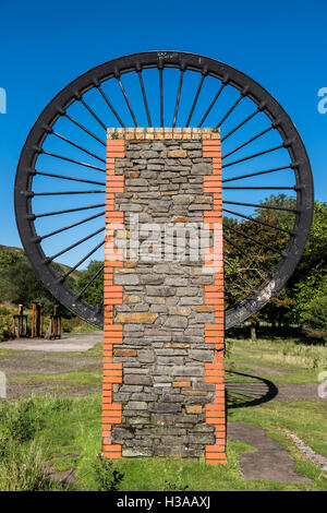 Bwllfa Dare Colliery winding wheel Stock Photo