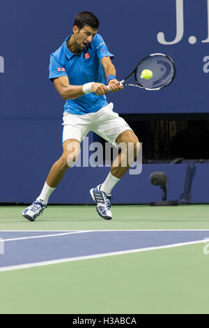 Novak Djokovic (SRB) competing in the 2016 US Open Stock Photo