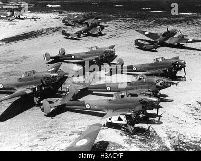 German bombers on their military airfield, 1940 Stock Photo: 48337405 ...