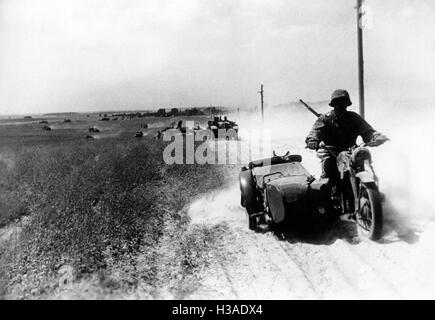Vehicles of the Waffen SS on the Eastern Front, 1941 Stock Photo