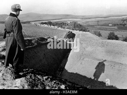 Tank ditch in the Saar, 1944 Stock Photo