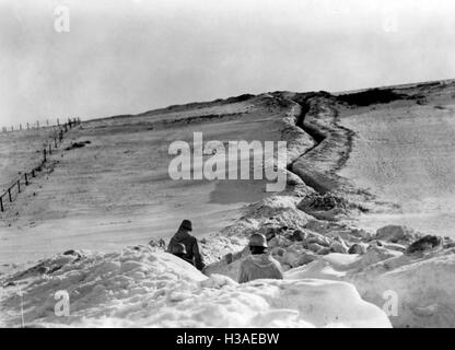 German trench on the Eastern Front, 1944 Stock Photo