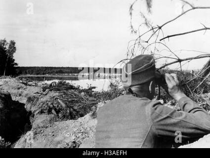 German main battle line during fighting in East Prussia, 1944 Stock Photo