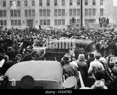 Adolf Hitler returning from Memel, Berlin 1939 Stock Photo