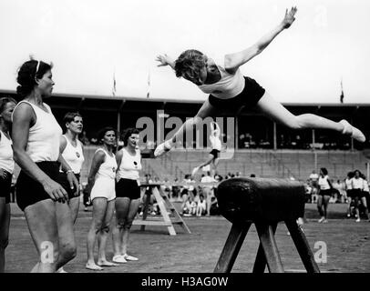 Anita Baerwirth at the German Gymnastics and Sports Festival in Wroclaw, 1938 Stock Photo
