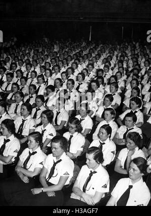 BDM girls during a celebration, Berlin 1936 Stock Photo