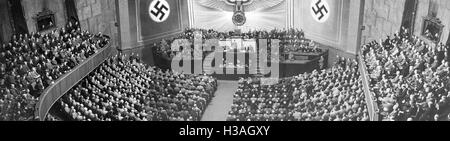 Speech of Hitler before the Reichstag in the Kroll Opera House in Berlin, 1939 Stock Photo