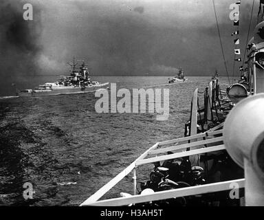 Naval reviews of the Kriegsmarine, 1938 Stock Photo
