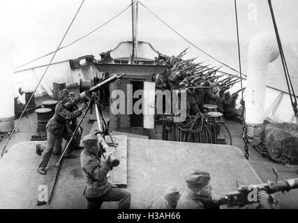 Maneuver with a troop transport, 1937 Stock Photo