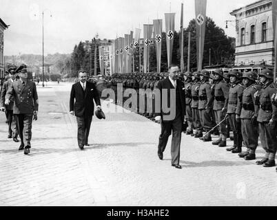 Visit of the Belgian Prime Minister and Foreign Minister in Salzburg, 1940 Stock Photo