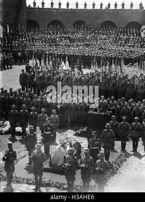 Adolf Hitler during the funeral of Paul von Hindenburg, 1034 Stock Photo