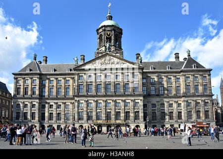 The Royal Palace - Koninklijk Paleis 17th century Amsterdam - at the Dam Square Dutch Netherlands Stock Photo