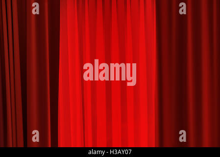 Theater red curtain as abstract entertainment background Stock Photo