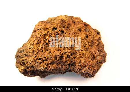 macro shot of a fine grained, extremely vesicular volcanic rock called pumice Stock Photo