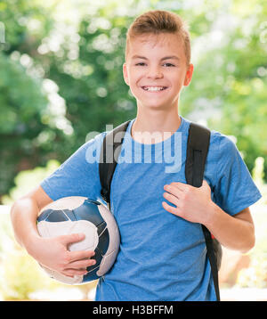 Boy back to school Stock Photo