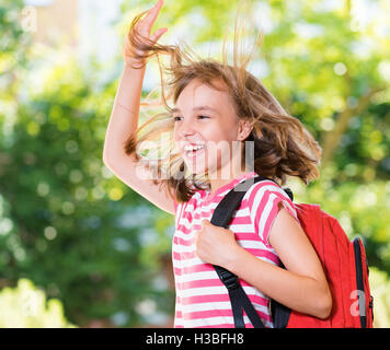 Girl back to school Stock Photo