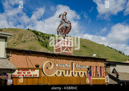 Million Dollar Cowboy bar in downtown Jackson Hole, Wyoming, USA. Stock Photo