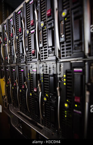 Towers in server room Stock Photo