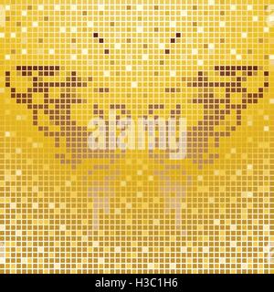 Mosaic butterfly Stock Vector