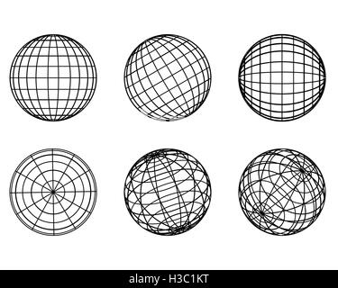 globe elements-spheres Stock Vector