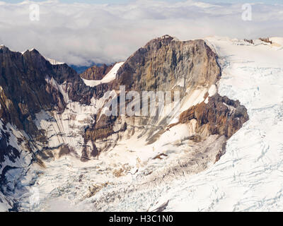 Aerial view of the south flank of Iliamna Volcano. Lake Clark National Park, Alaska. Stock Photo