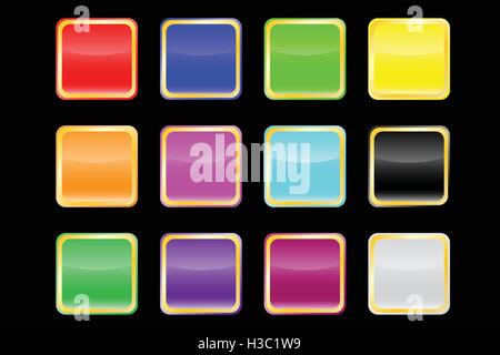 vector popular color buttons Stock Vector