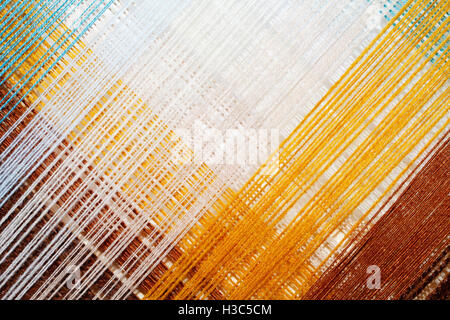 bright abstract background of colored thread intersecting diagonally Stock Photo