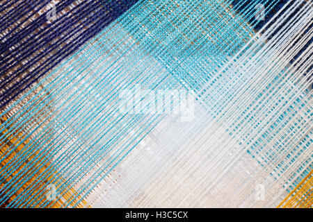 bright abstract background of colored thread intersecting diagonally Stock Photo