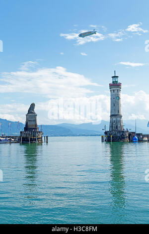 harbour, Lindau, Lake Constance, Bavaria, Germany Stock Photo