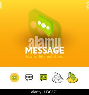 Message icon in different style Stock Vector