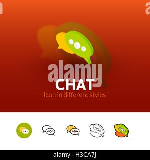 Chat icon in different style Stock Vector