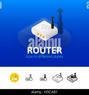 Router icon in different style Stock Vector